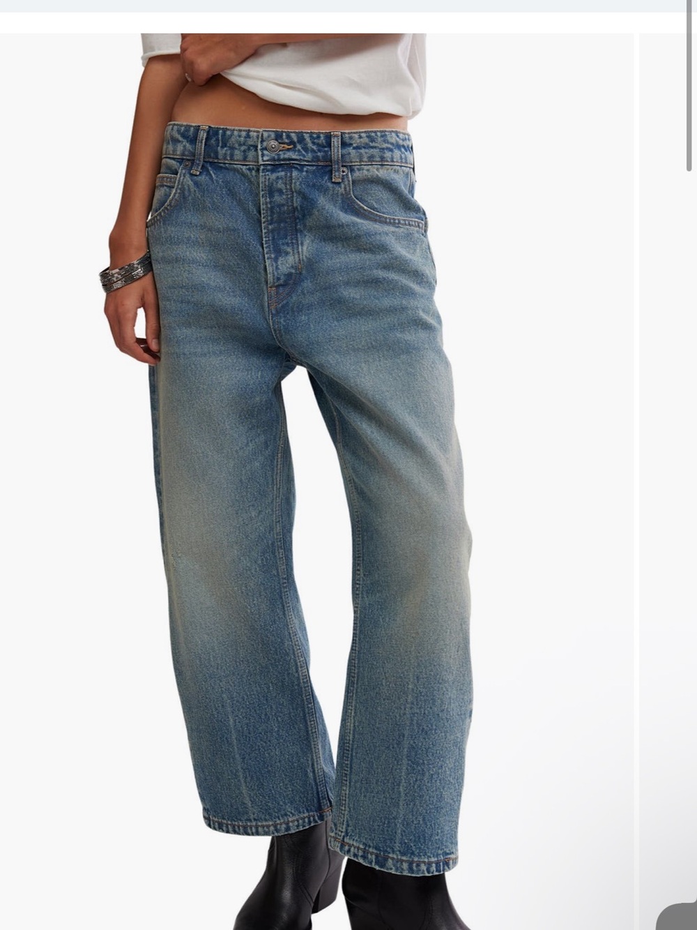 Free People Deep Trance Dropped Waist Jeans We The Free in From Beyond NWT 🌷